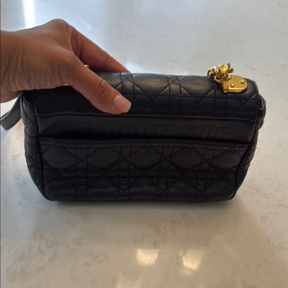 Dior Black and Gold Mini Bag with Quilted Design - Picture 7 of 7